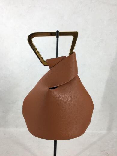 Avant-Garde Gold Handle Leather Tote