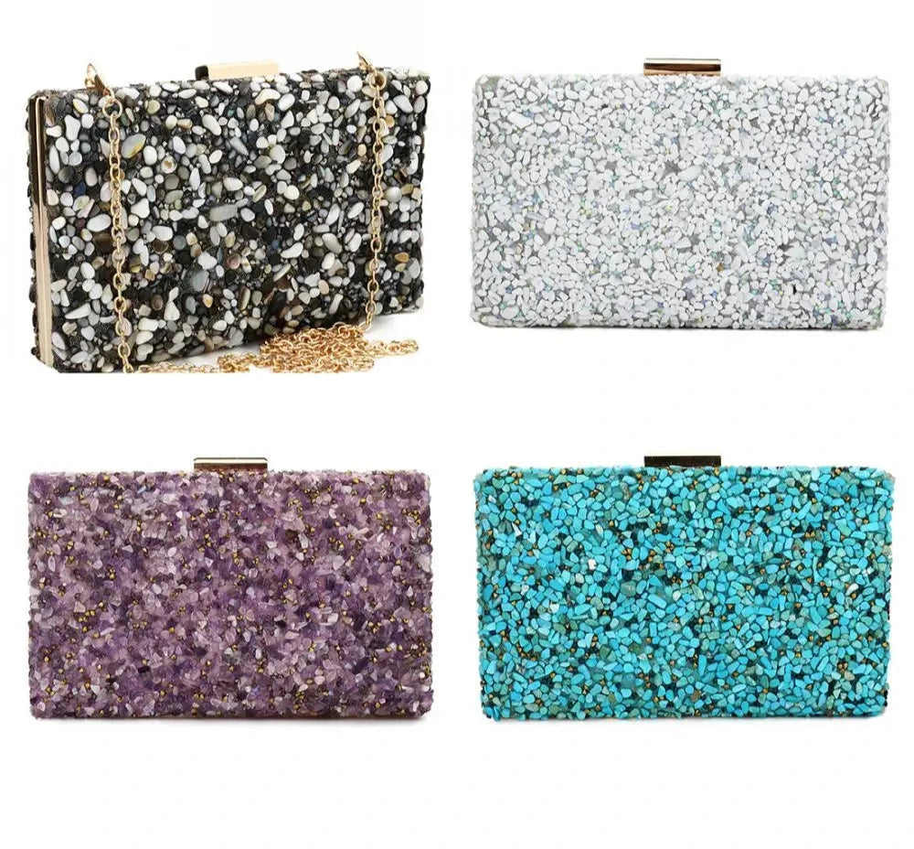 Mosaic Gemstone Evening Clutch