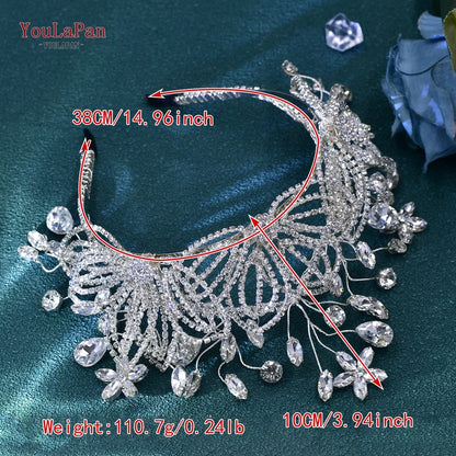 YouLaPan Bling Rhinestone Headband  Wedding Bridesmaid Headwear Women Fashion Hair Accessories Handmade Bride Tiara HP438