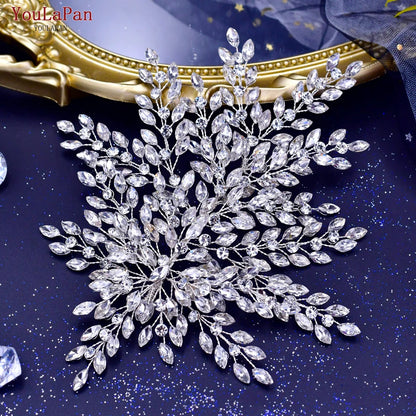 YouLaPan Bling Rhinestone Headband  Wedding Bridesmaid Headwear Women Fashion Hair Accessories Handmade Bride Tiara HP438