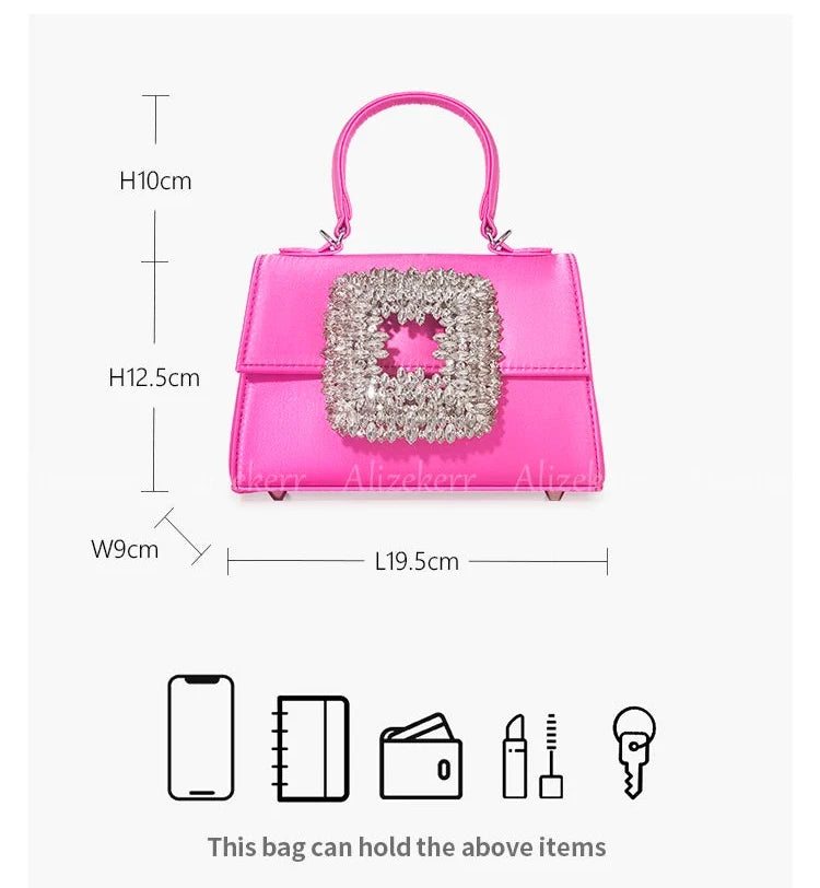 Clementine Royale Crystal Buckle Handbag