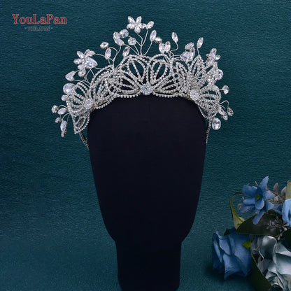 YouLaPan Bling Rhinestone Headband  Wedding Bridesmaid Headwear Women Fashion Hair Accessories Handmade Bride Tiara HP438