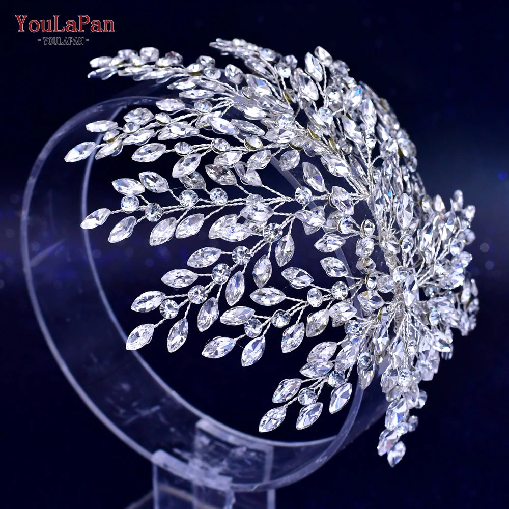 YouLaPan Bling Rhinestone Headband  Wedding Bridesmaid Headwear Women Fashion Hair Accessories Handmade Bride Tiara HP438