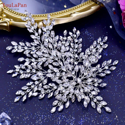 YouLaPan Bling Rhinestone Headband  Wedding Bridesmaid Headwear Women Fashion Hair Accessories Handmade Bride Tiara HP438