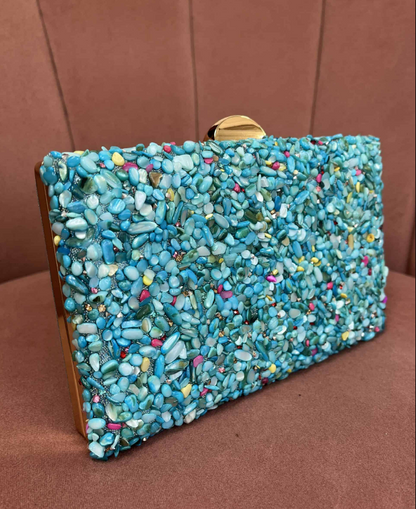 Mosaic Gemstone Evening Clutch