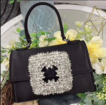 Clementine Royale Crystal Buckle Handbag