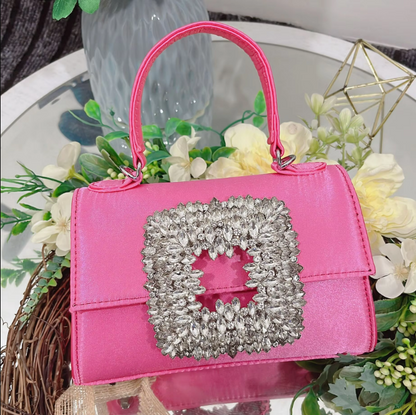 Clementine Royale Crystal Buckle Handbag