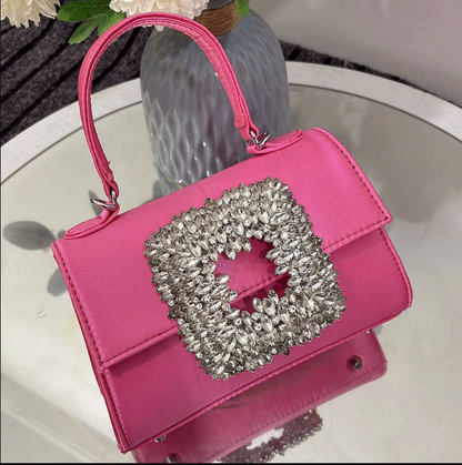 Clementine Royale Crystal Buckle Handbag