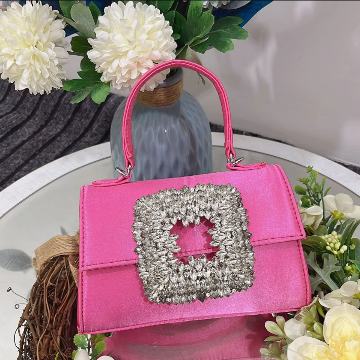 Clementine Royale Crystal Buckle Handbag