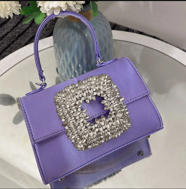 Clementine Royale Crystal Buckle Handbag