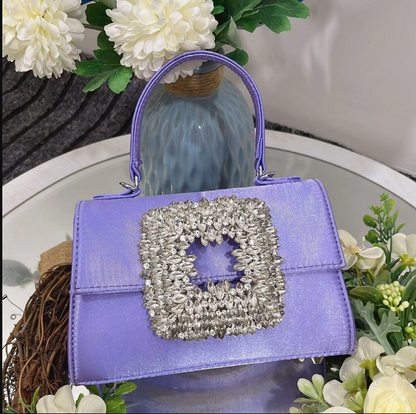 Clementine Royale Crystal Buckle Handbag