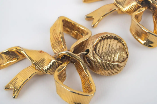 Vintage Luxe Bow Drop Earrings