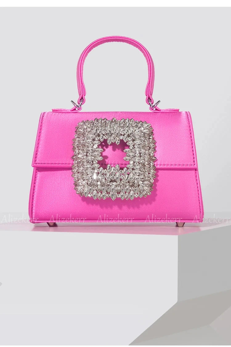 Clementine Royale Crystal Buckle Handbag