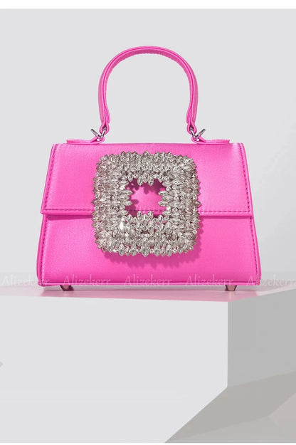 Clementine Royale Crystal Buckle Handbag