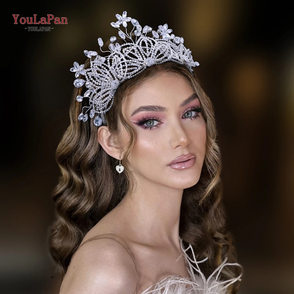 YouLaPan Bling Rhinestone Headband  Wedding Bridesmaid Headwear Women Fashion Hair Accessories Handmade Bride Tiara HP438